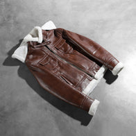 Fiona Brown Hooded Shearling Leather Jacket by Dash Racegear - women Jacket view 7