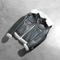Fiona Green Hooded Shearling Leather Jacket by Dash Racegear - women Jacket view 7