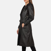 Fixon Hooded Brown Trench Coat by Dash Racegear - women Jacket view 2