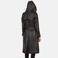 Fixon Hooded Brown Trench Coat by Dash Racegear - women Jacket view 4