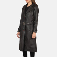 Fixon Hooded Brown Trench Coat by Dash Racegear - women Jacket view 5