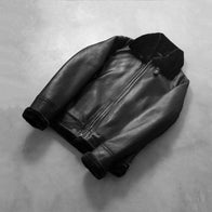 Francis B-3 Black Leather Bomber Jacket by Dash Racegear - men Jacket view 7