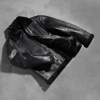 Francis B-3 Black Leather Bomber Jacket by Dash Racegear - men Jacket view 8