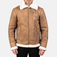 Francis B-3 Distressed Brown Leather Bomber Jacket by Dash Racegear - men Jacket view 4