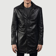 [FS] Classmith Black Leather Coat by Dash Racegear - men Jacket view 3