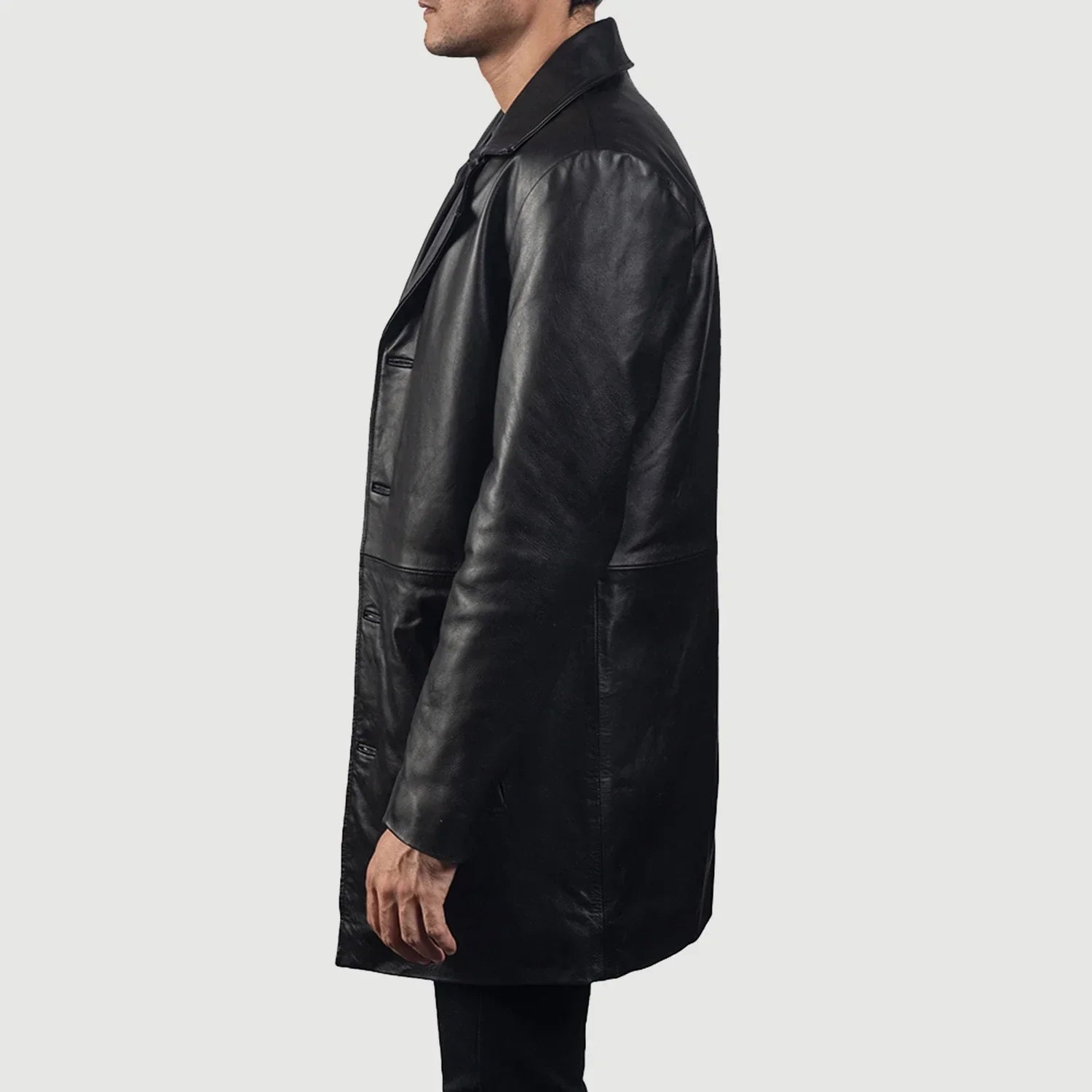 [FS] Classmith Black Leather Coat by Dash Racegear - men Jacket view 5
