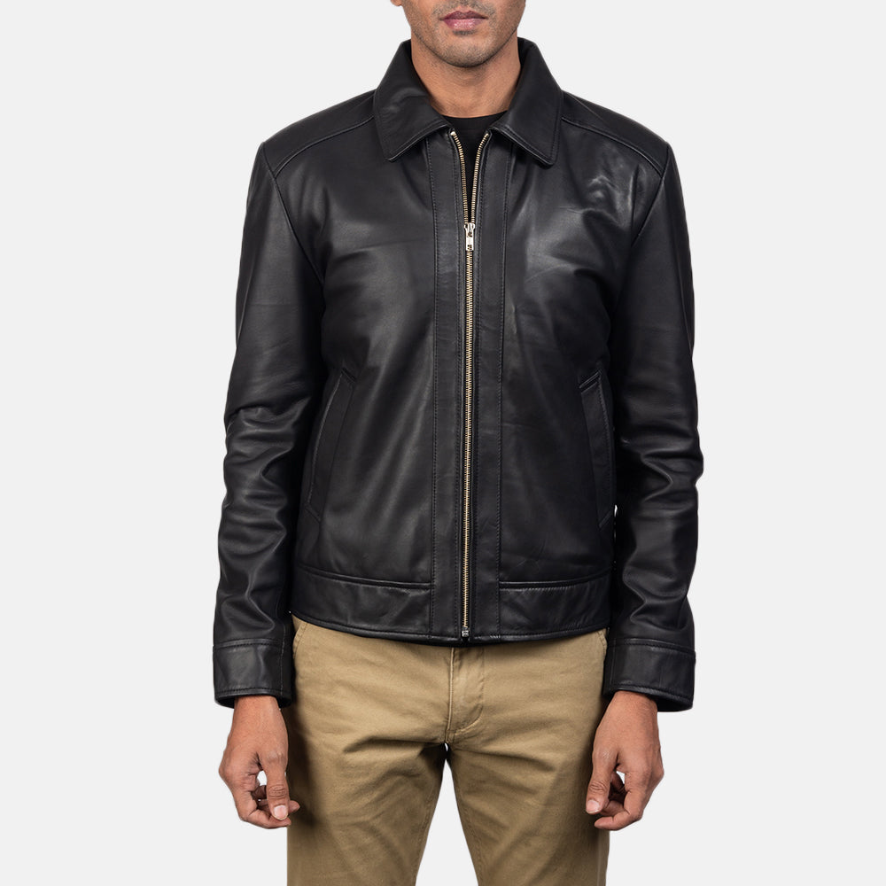 [FS] Inferno Black Leather Jacket by Dash Racegear - men Jacket view 3