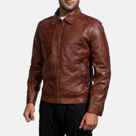 [FS] Inferno Brown Leather Jacket by Dash Racegear - men Jacket view 2