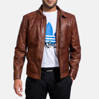 [FS] Inferno Brown Leather Jacket by Dash Racegear - men Jacket view 4