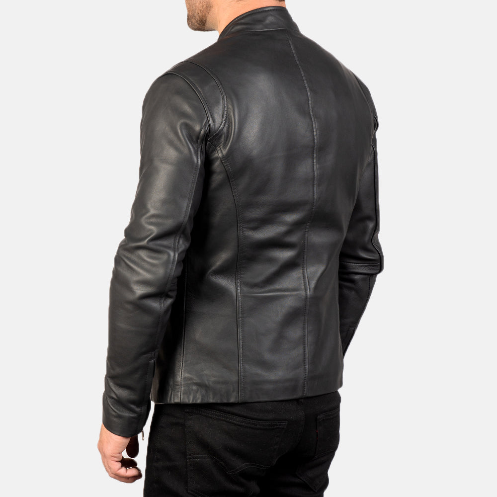 [FS] Ionic Black Leather Jacket by Dash Racegear - men Jacket view 5