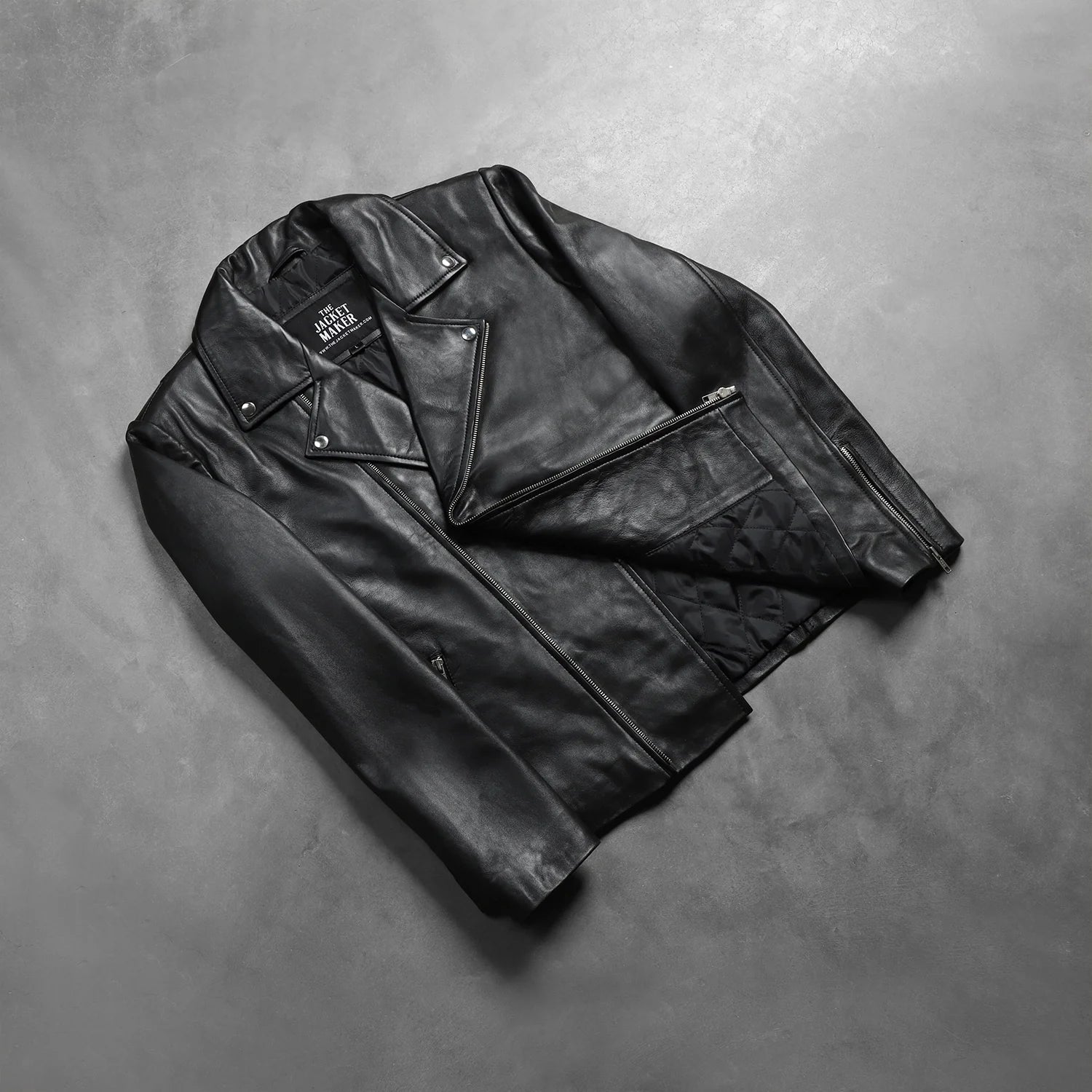 [FS] Noah Black Leather Biker Jacket by Dash Racegear - men Jacket view 8