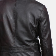 [FS] Wine Black Leather Blazer by Dash Racegear - men Jacket view 5