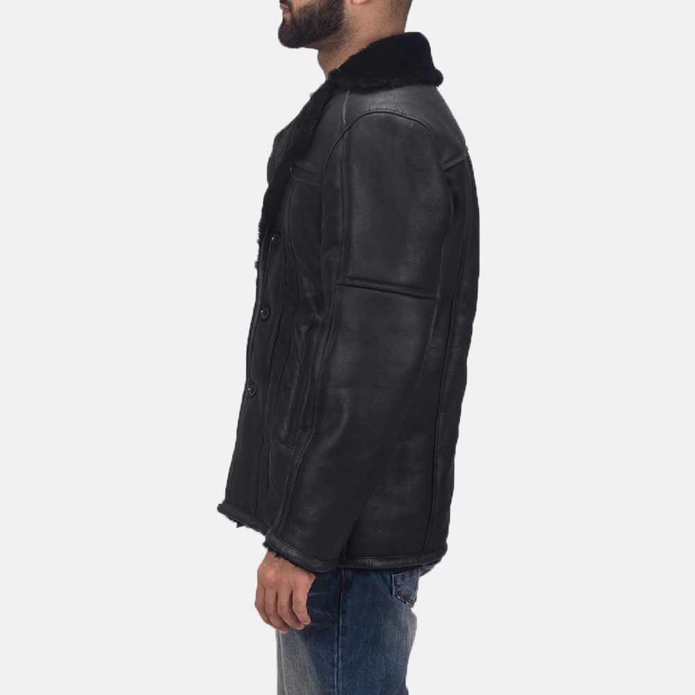 Furcliff Double Face Shearling Leather Coat by Dash Racegear - men Jacket view 2