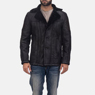 Furcliff Double Face Shearling Leather Coat by Dash Racegear - men Jacket view 3
