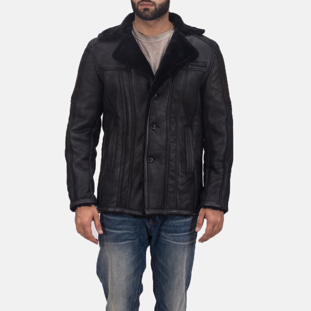 Furcliff Double Face Shearling Leather Coat by Dash Racegear - men Jacket view 3