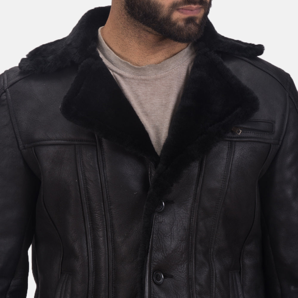 Furcliff Double Face Shearling Leather Coat by Dash Racegear - men Jacket view 5
