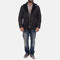 Furcliff Double Face Shearling Leather Coat by Dash Racegear - men Jacket view 6
