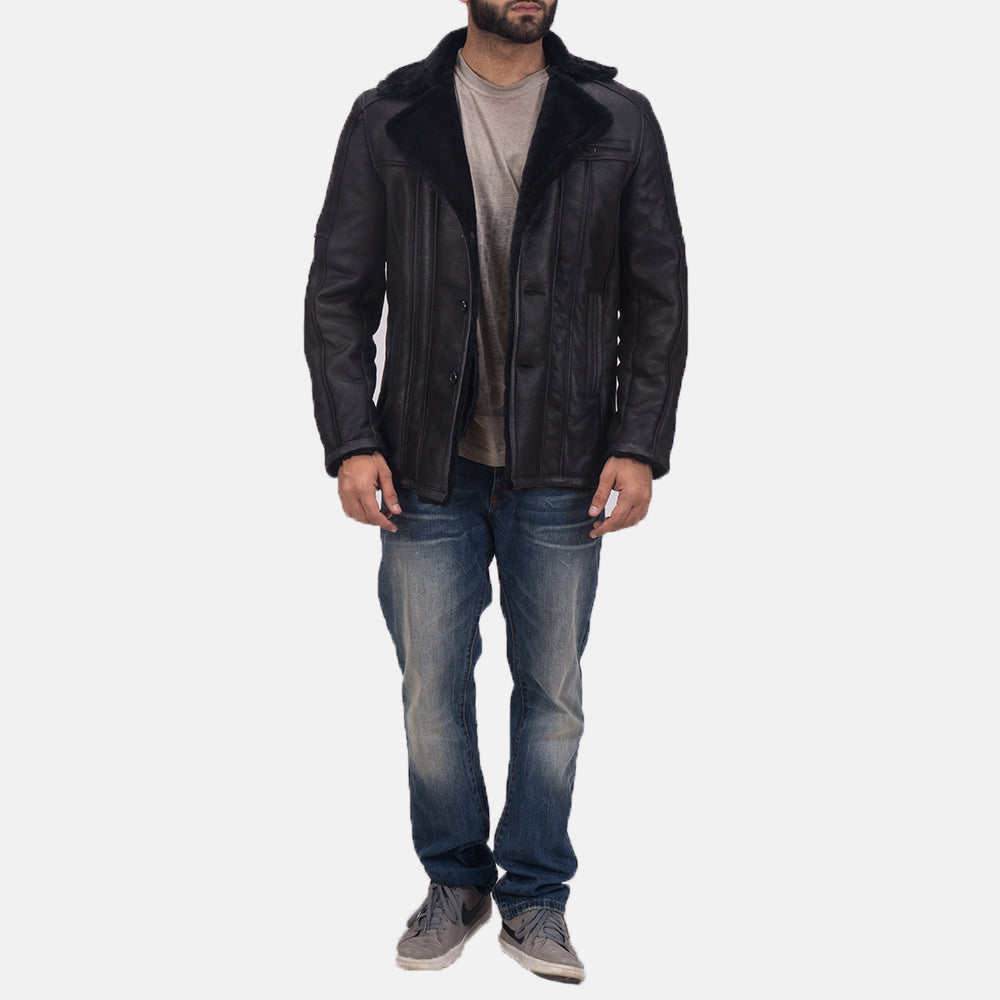 Furcliff Double Face Shearling Leather Coat by Dash Racegear - men Jacket view 6