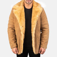 Furlong Beige Suede Leather Coat by Dash Racegear - men Jacket view 2