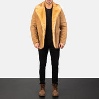 Furlong Beige Suede Leather Coat by Dash Racegear - men Jacket view 3