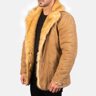Furlong Beige Suede Leather Coat by Dash Racegear - men Jacket view 4