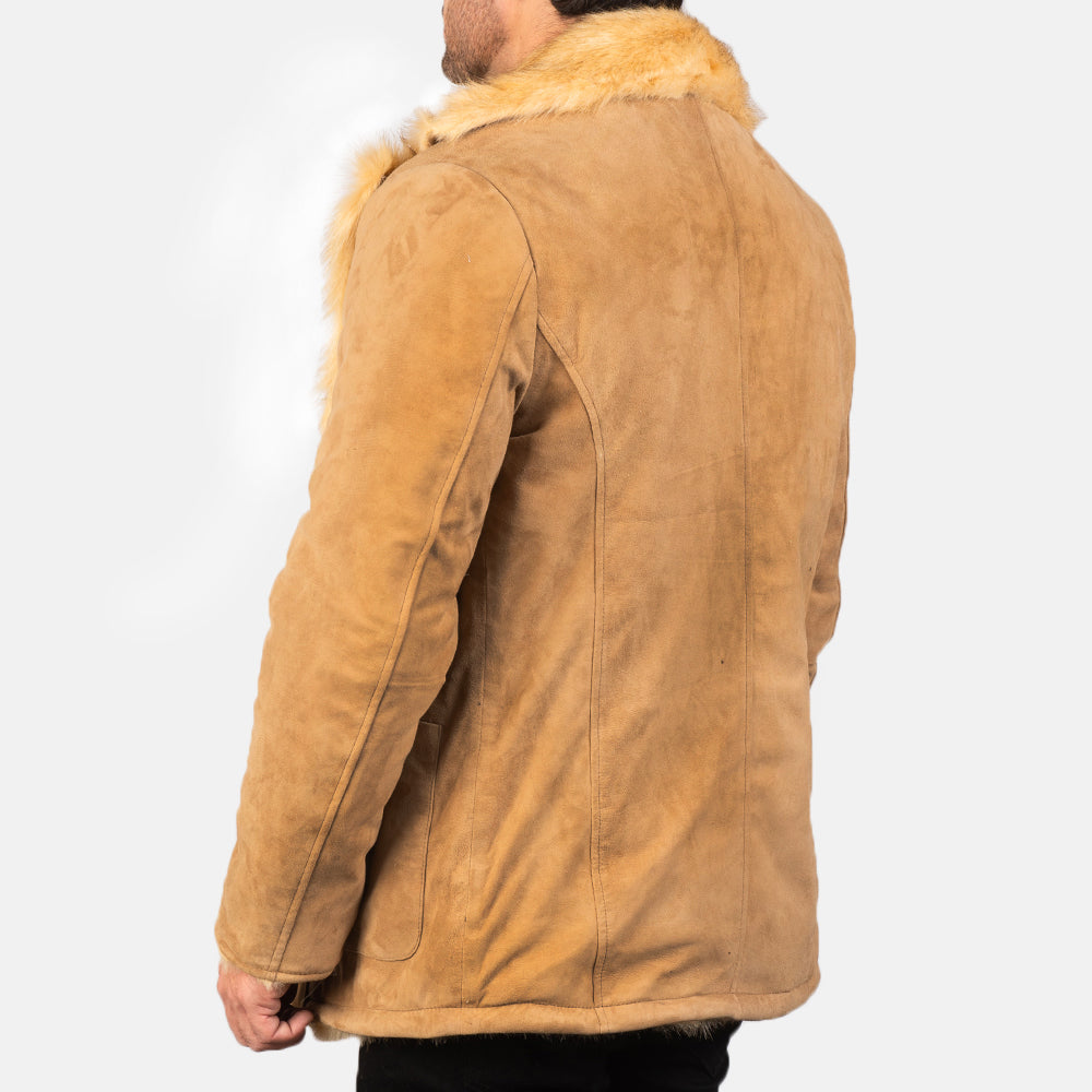Furlong Beige Suede Leather Coat by Dash Racegear - men Jacket view 5