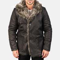 Furlong Black Leather Coat by Dash Racegear - men Jacket view 4