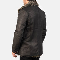 Furlong Black Leather Coat by Dash Racegear - men Jacket view 5