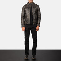Gatsby Distressed Brown Leather Jacket by Dash Racegear - men Jacket view 4