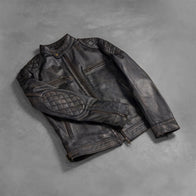 Gatsby Distressed Brown Leather Jacket by Dash Racegear - men Jacket view 7