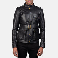 Germain Black Leather Jacket by Dash Racegear - men Jacket view 1