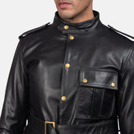 Germain Black Leather Jacket by Dash Racegear - men Jacket view 5