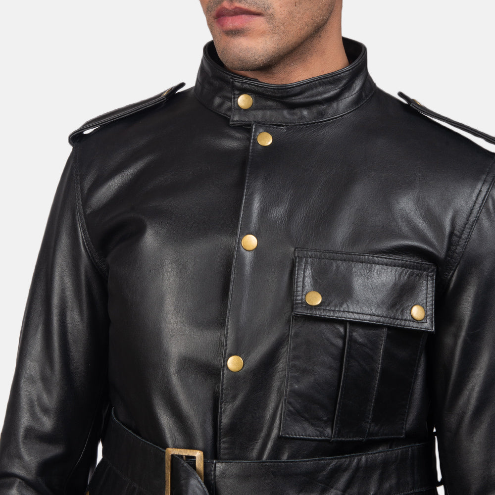 Germain Black Leather Jacket by Dash Racegear - men Jacket view 5