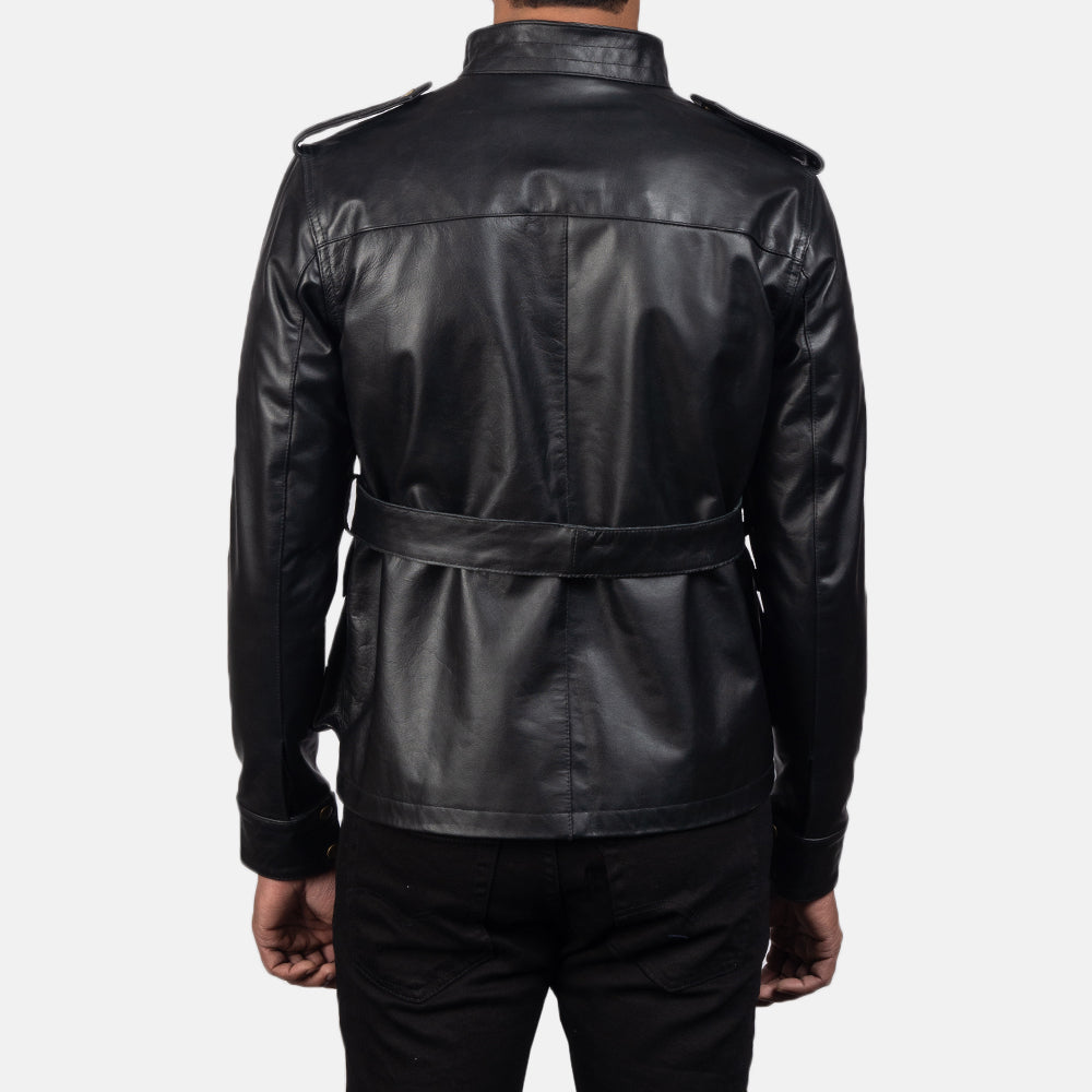 Germain Black Leather Jacket by Dash Racegear - men Jacket view 6