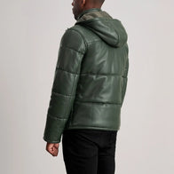 Gordon Green Hooded Leather Puffer Jacket by Dash Racegear - men Jacket view 5