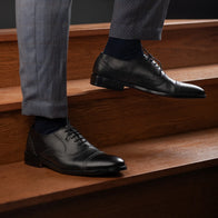 Greyson Brogues Oxford Black Leather Shoes by Dash Racegear - men Leather Shoes view 10