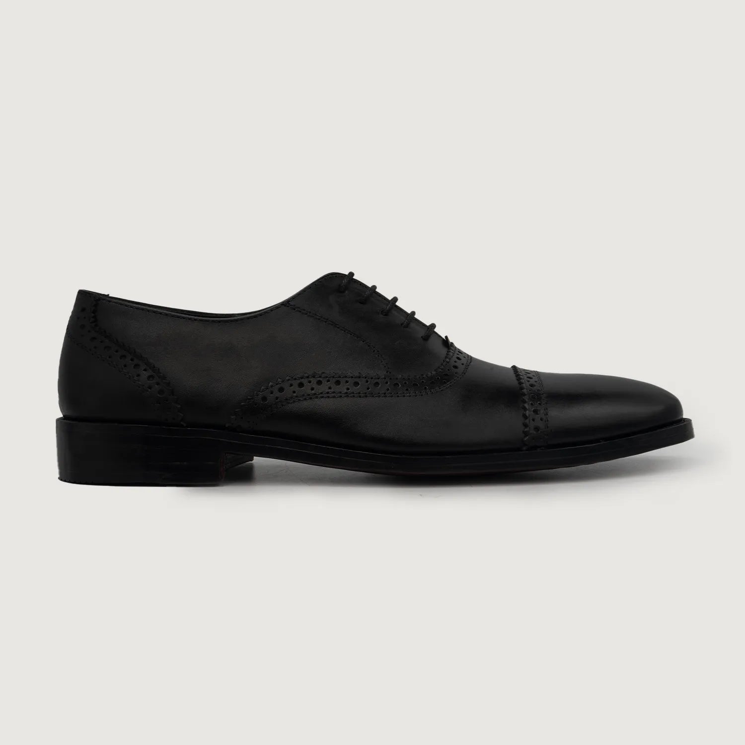 Greyson Brogues Oxford Black Leather Shoes by Dash Racegear - men Leather Shoes view 2