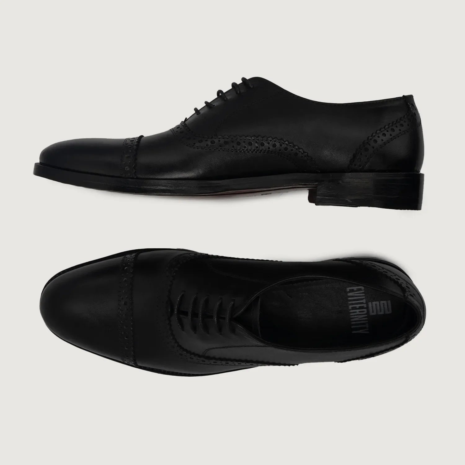 Greyson Brogues Oxford Black Leather Shoes by Dash Racegear - men Leather Shoes view 3