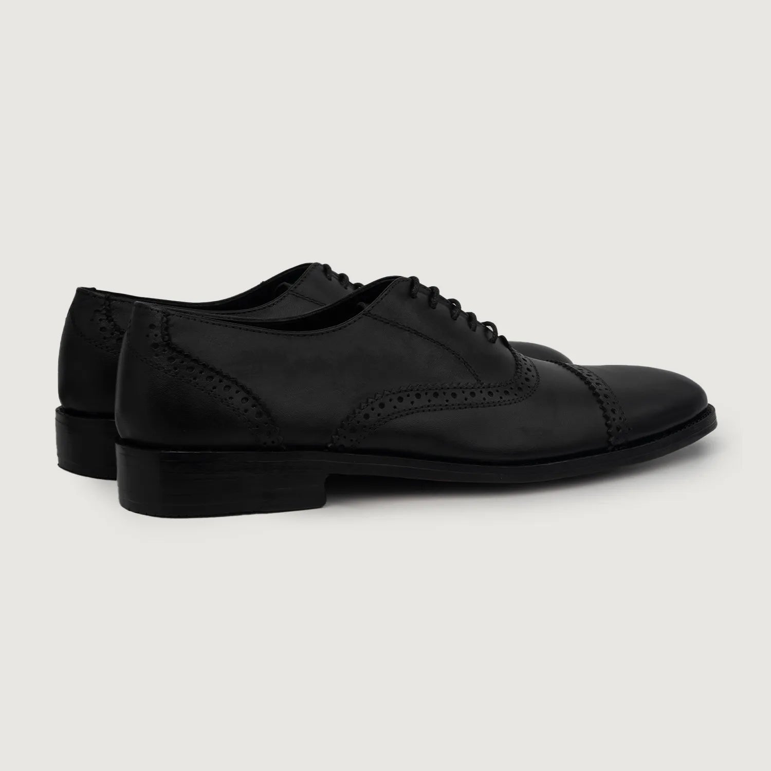 Greyson Brogues Oxford Black Leather Shoes by Dash Racegear - men Leather Shoes view 4