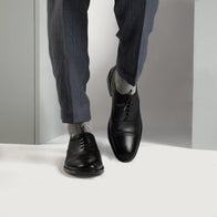 Greyson Brogues Oxford Black Leather Shoes by Dash Racegear - men Leather Shoes view 7