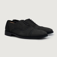 Greyson Brogues Oxford Black Nubuck Leather Shoes by Dash Racegear - men Leather Shoes view 1