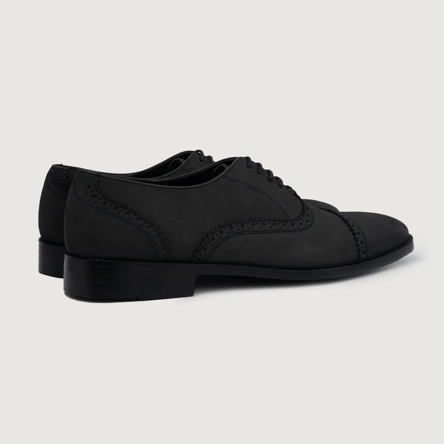 Greyson Brogues Oxford Black Nubuck Leather Shoes by Dash Racegear - men Leather Shoes view 4