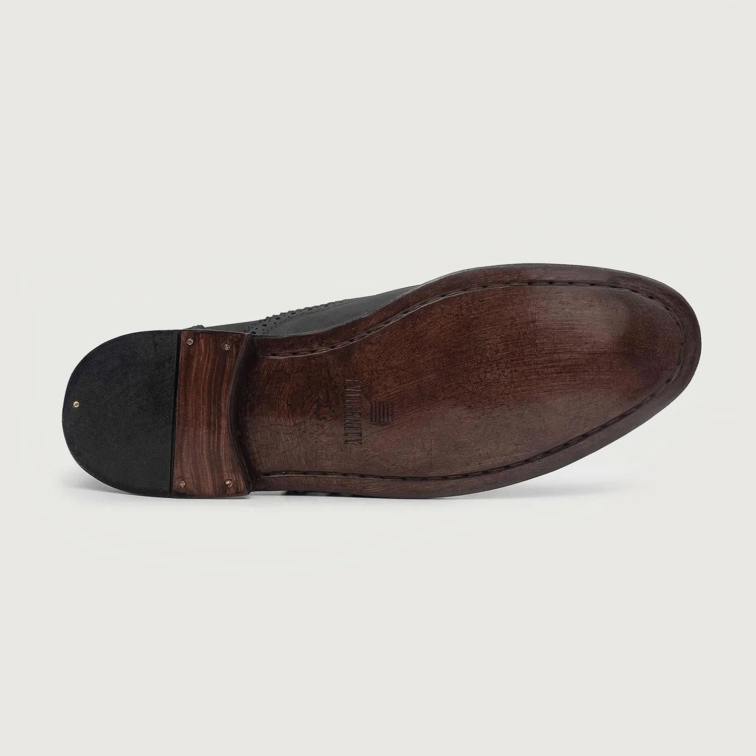 Greyson Brogues Oxford Black Nubuck Leather Shoes by Dash Racegear - men Leather Shoes view 6