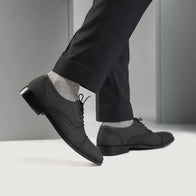 Greyson Brogues Oxford Black Nubuck Leather Shoes by Dash Racegear - men Leather Shoes view 8