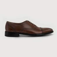 Greyson Brogues Oxford Brown Leather Shoes by Dash Racegear - men Leather Shoes view 2