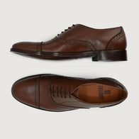 Greyson Brogues Oxford Brown Leather Shoes by Dash Racegear - men Leather Shoes view 3