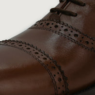 Greyson Brogues Oxford Brown Leather Shoes by Dash Racegear - men Leather Shoes view 5