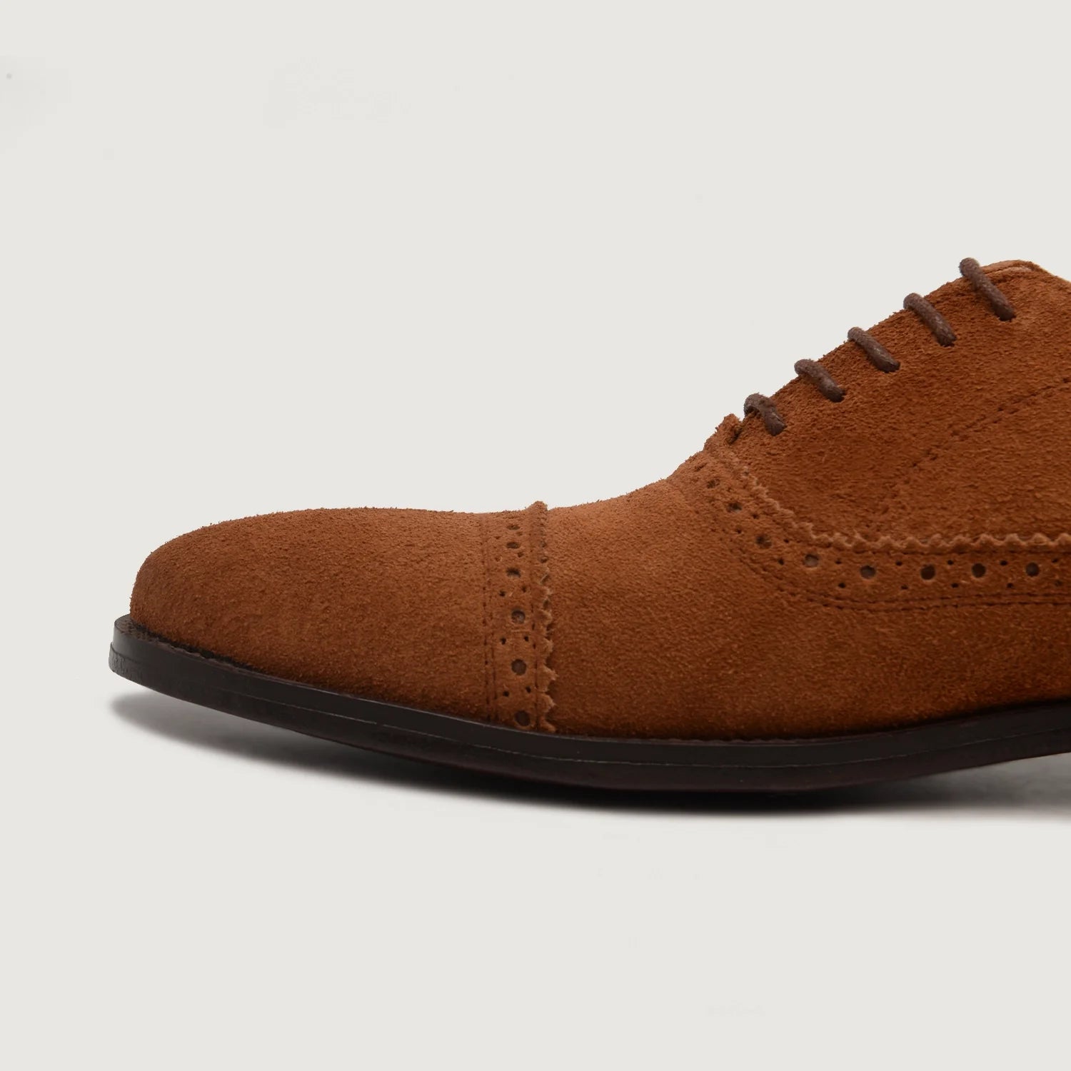 Greyson Brogues Oxford Brown Suede Leather Shoes by Dash Racegear - men Leather Shoes view 5
