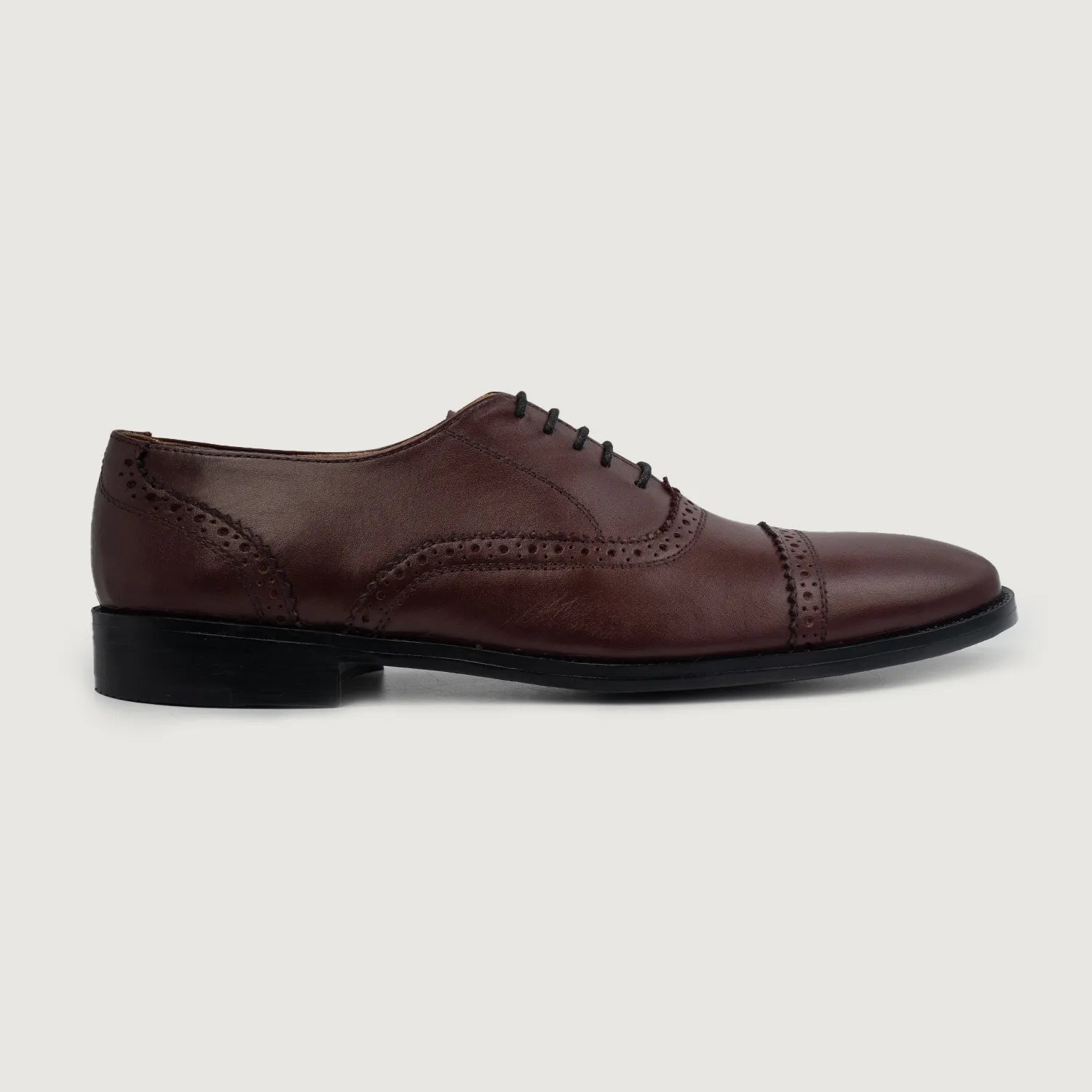 Greyson Brogues Oxford Maroon Leather Shoes by Dash Racegear - men Leather Shoes view 2