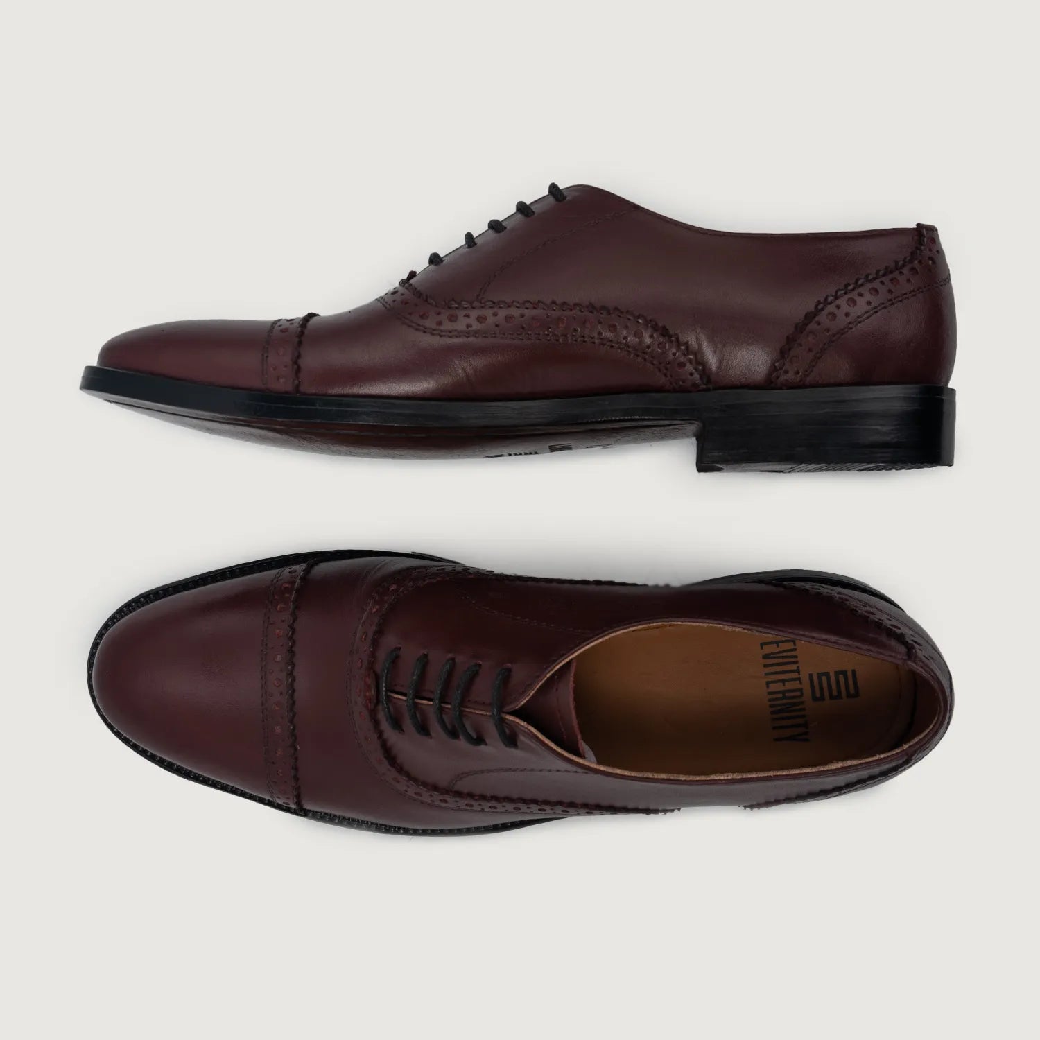 Greyson Brogues Oxford Maroon Leather Shoes by Dash Racegear - men Leather Shoes view 3